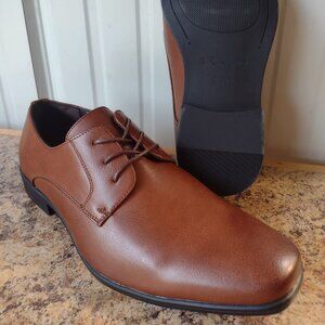 NEW 9.5W Men's Bravo King Brown Shoes Size 9.5 Dress Casual Work Footwear Oxford